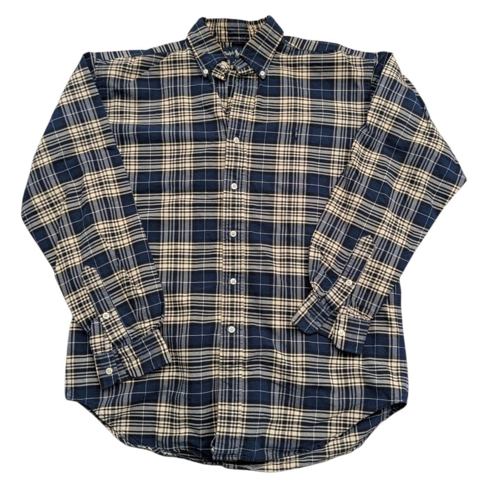 90s Ralph Lauren Plaid Button Up Long Sleeve Shirt
